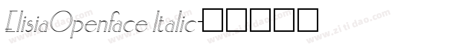 ElisiaOpenface Italic字体转换
